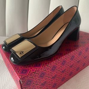 Tory Burch Tiernan 50mm Pump Black Patent leather